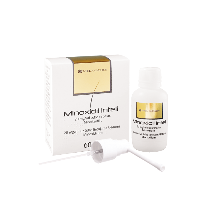 MINOXIDIL INTELI 20 mg/ml odos tirpalas 60 ml