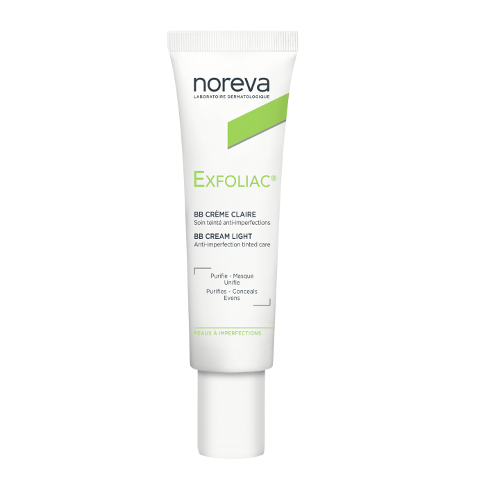 NOREVA toninis BB veido kremas EXFOLIAC, šviesaus atspalvio, 30 ml