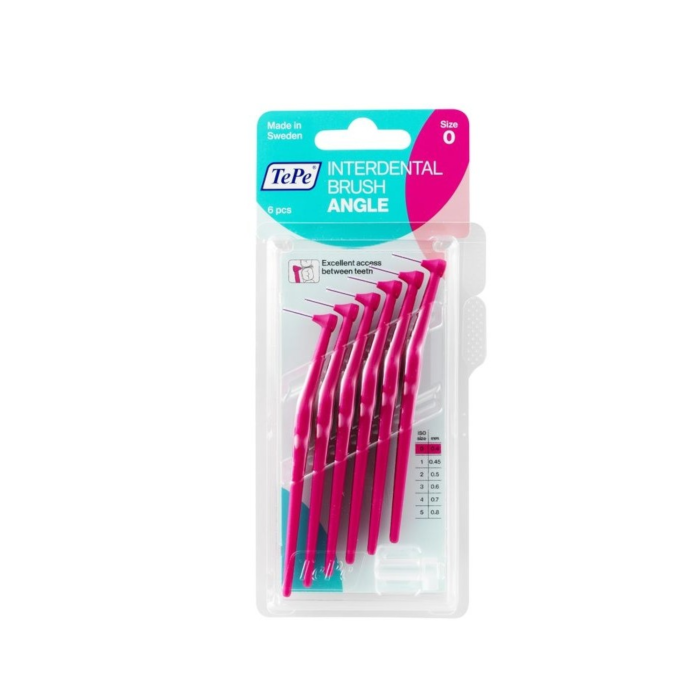 TePe rožiniai tarpdančių šepetėliai Angle 0,4 mm, N6