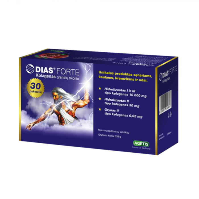 DIAS FORTE tirpus kolagenas, granatų skonio N30