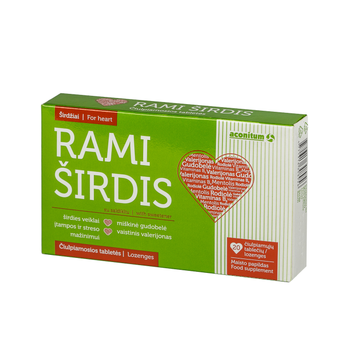 RAMI ŠIRDIS čiulpiamosios tabletės N20