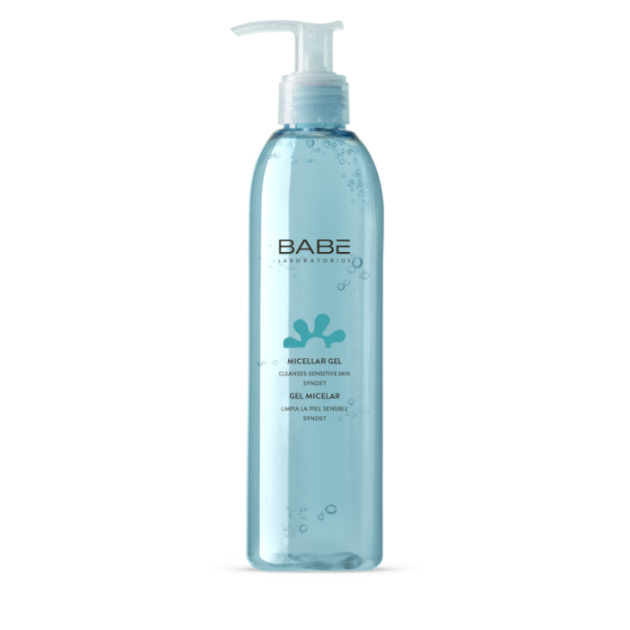 BABĒ raminamasis gelinis micelių prausiklis jautriai, raustančiai veido odai FACIAL 240 ml