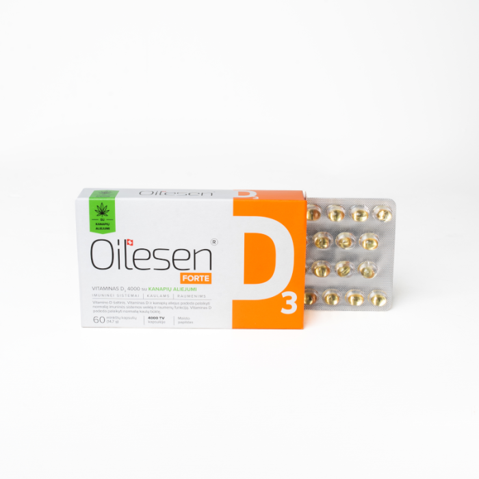 OILESEN Forte D3 4000 kapsulės, N60