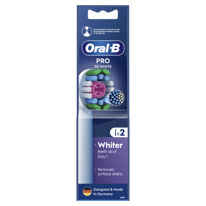 ORAL B Elektrinio dantų šepetėlio galvutės 3D White Pro, N2