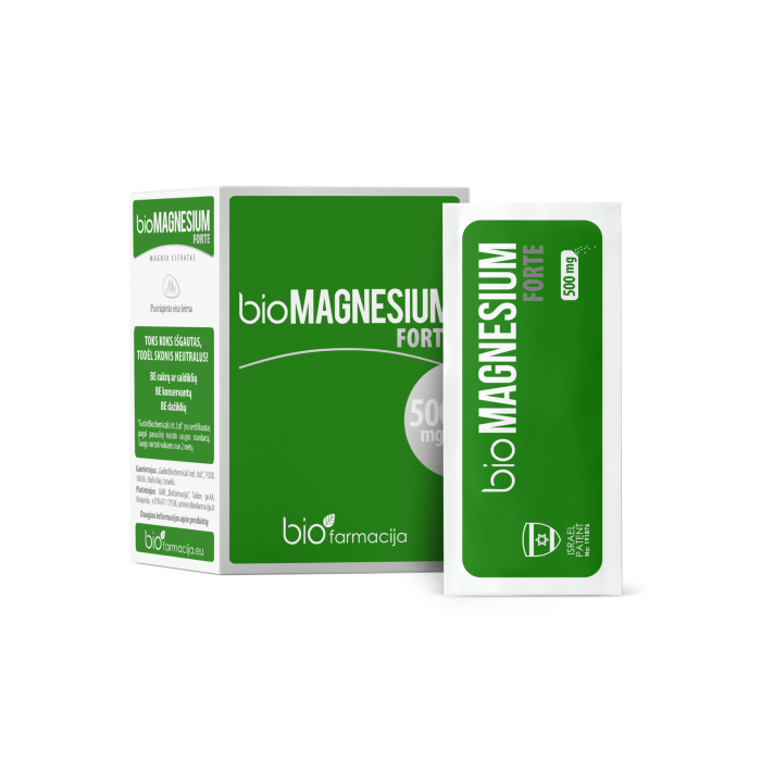 BIOFARMACIJA bioMAGNESIUM forte 500 mg milteliai, N20