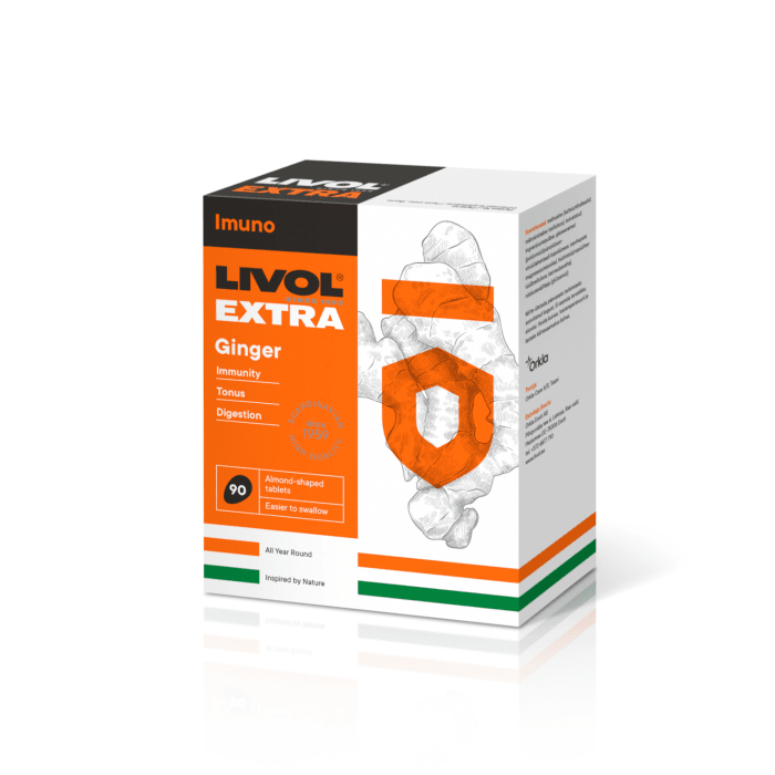 LIVOL EXTRA Imbieras tabletės N90