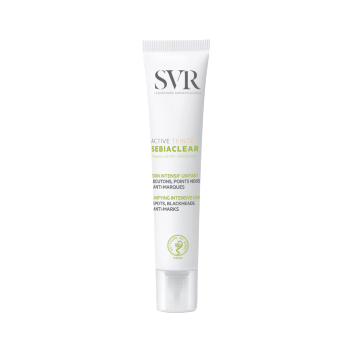 SVR SEBIACLEAR ACTIVE TEINTÉ tonuojamasis veido kremas odos netobulumams maskuoti, 40 ml