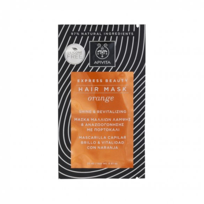 APIVITA kaukė plaukams su apelsinais, gaivinamoji EXPRESS BEAUTY 20 ml