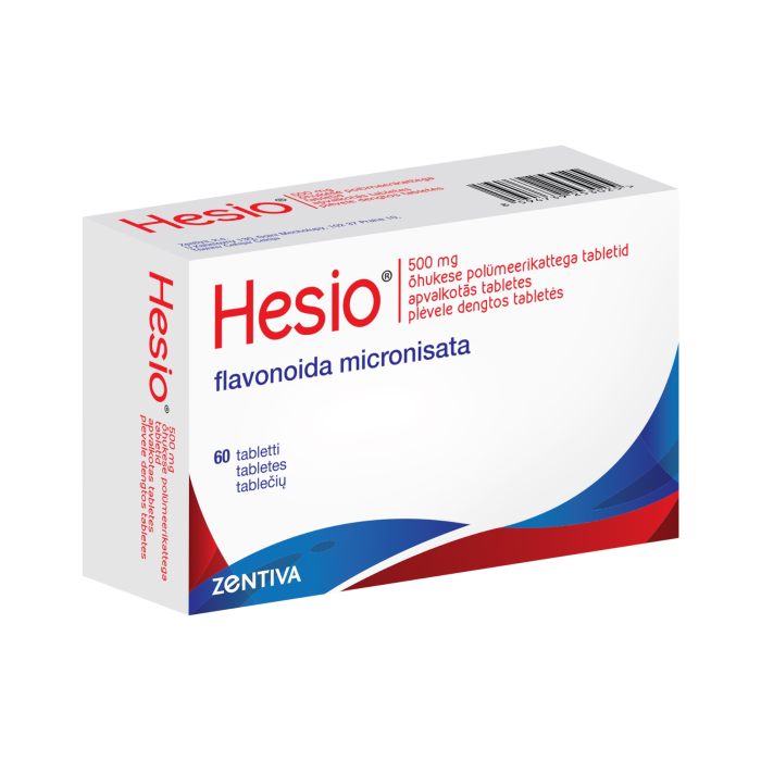 Hesio 450 mg/50 mg plėvele dengtos tabletės N60