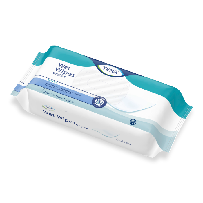 TENA drėgnosios servetėlės WET WIPES ORIGINAL N80
