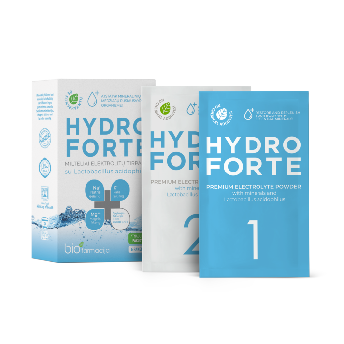 HYDRO FORTE milteliai elektrolitų tirpalui N6