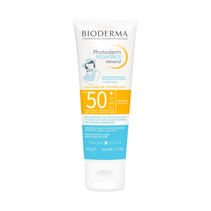 BIODERMA mineralinė apsauga nuo saulės kūdikiams (nuo 0 metų), PHOTODERM PEDIATRICS MINERAL SPF50+, 50 g