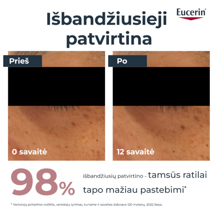 EUCERIN Anti-Pigment tamsius ratilus šviesinantis akių srities kremas, 15 ml