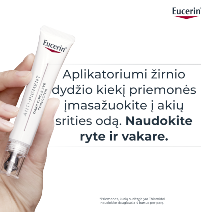 EUCERIN Anti-Pigment tamsius ratilus šviesinantis akių srities kremas, 15 ml
