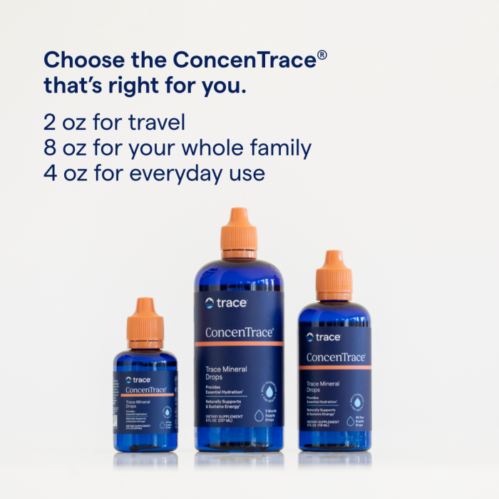 TRACE MINERALS CONCENTRACE 72+ joniniai jūros mineralai 237 ml