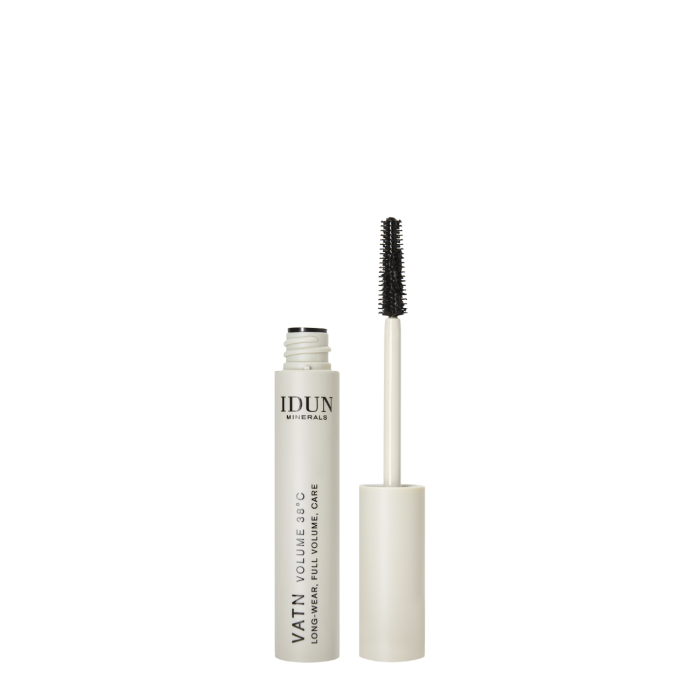 IDUN Minerals suteikiantis apimties vandeniui atsparus blakstienų tušas, juodos spalvos VATN VOLUME Nr.5016, 9 ml