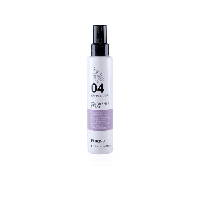 PURING KEEPCOLOR dažytų plaukų spalvą saugantis blizgesio purškalas, 150 ml