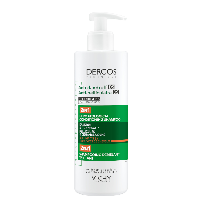 VICHY Dercos DS šampūnas nuo pleiskanų su kondicionieriumi, 390 ml