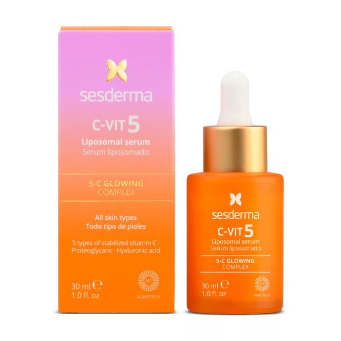 SESDERMA C-VIT 5 LIPOSOMINIS VEIDO SERUMAS, 30 ML