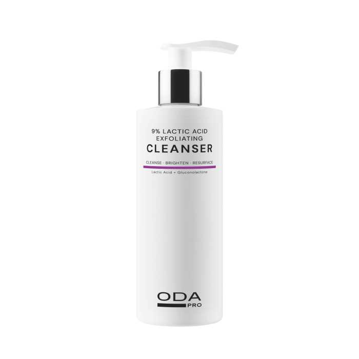 ODA PRO Eksfolijuojantis prausiklis su 9% pieno rūgštimi 200 ml