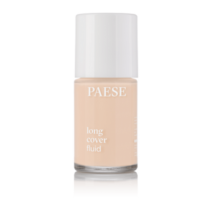 PAESE Long Cover Fluid Liquid ilgai dengiantis skystas makiažo pagrindas, 0 spalva, 30 ml