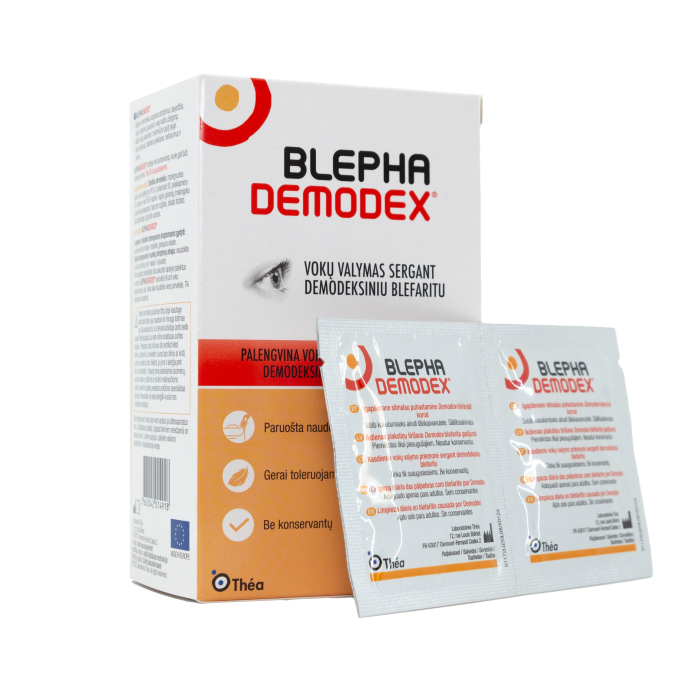 BLEPHADEMODEX valomosios akių vokų servetėlės , N30