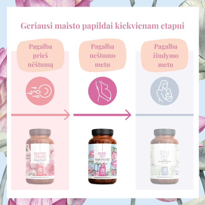 NATURTREU Maisto papildas nėščioms, 90 kapsulių