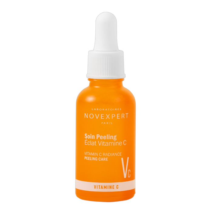 NOVEXPERT šveičiamasis naktinis serumas su vitaminu C, PHA ir AHA rūgštimis, 30 ml