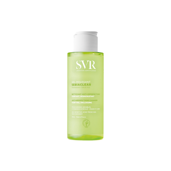 SVR SEBIACLEAR GEL MOUSSANT gelinis prausiklis riebiai odai, 100 ml