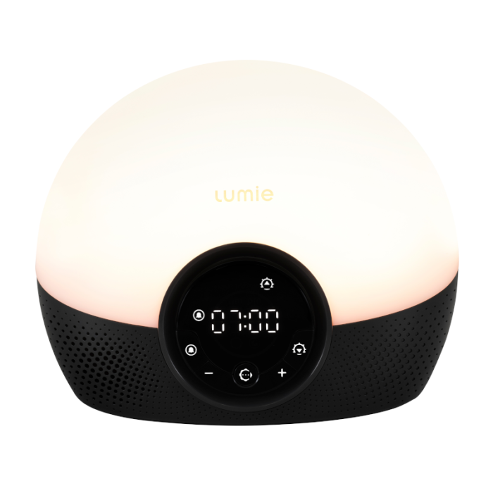 LUMIE Bodyclock Glow 150 šviesos žadintuvas su 10 garsų ir baltuoju triukšmu