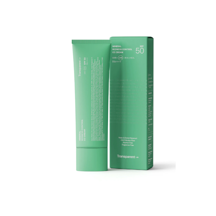 TRANSPARENT LAB Mineral Redness Control CC Cream tonuojantis kremas su SPF50, 45 ml