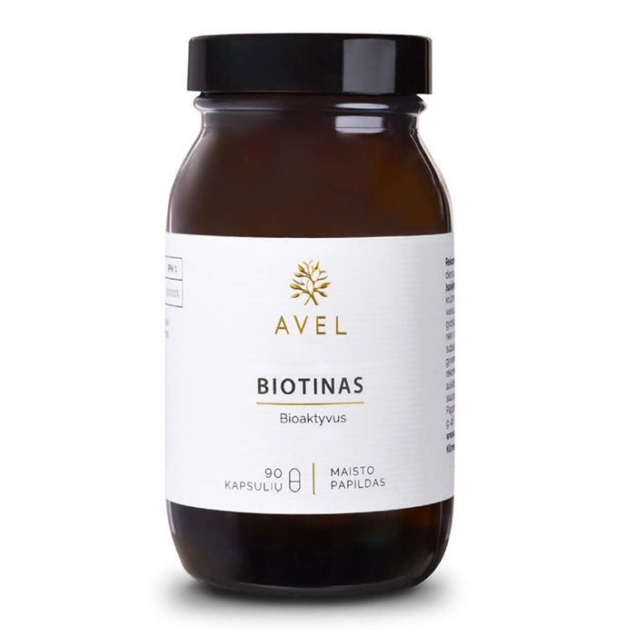 AVEL bioaktyvus biotinas, 90 kapsulių
