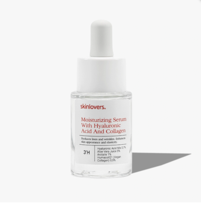 SKINLOVERS, 3'H Drėkinantis Hialurono ir Kolageno serumas, 15ml