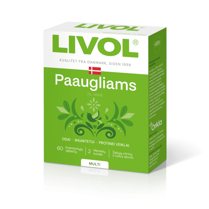 LIVOL MULTI kramtomosios tabletės Paaugliams, N60