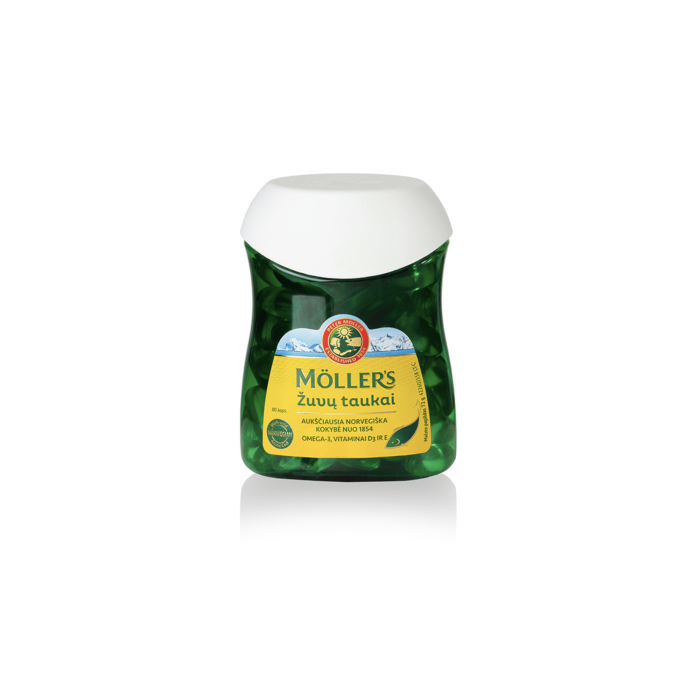 MOLLERS OMEGA-3  žuvų taukų kapsulės, N80 
