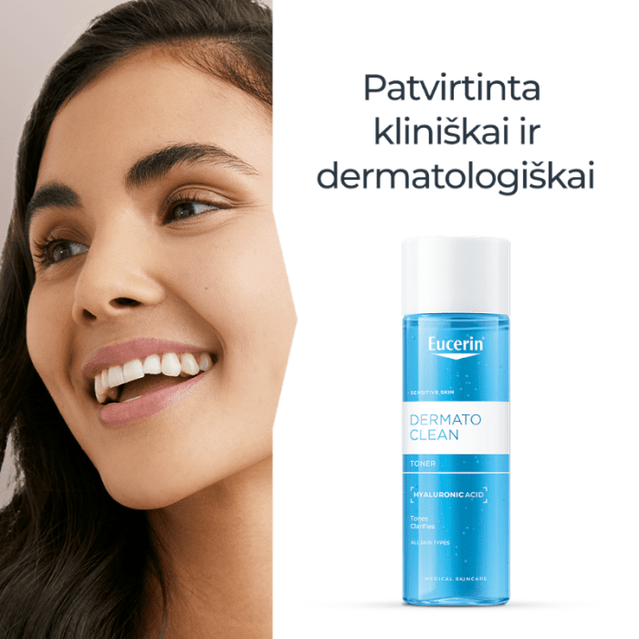 EUCERIN Dermatoclean valomasis veido tonikas, 200 ml