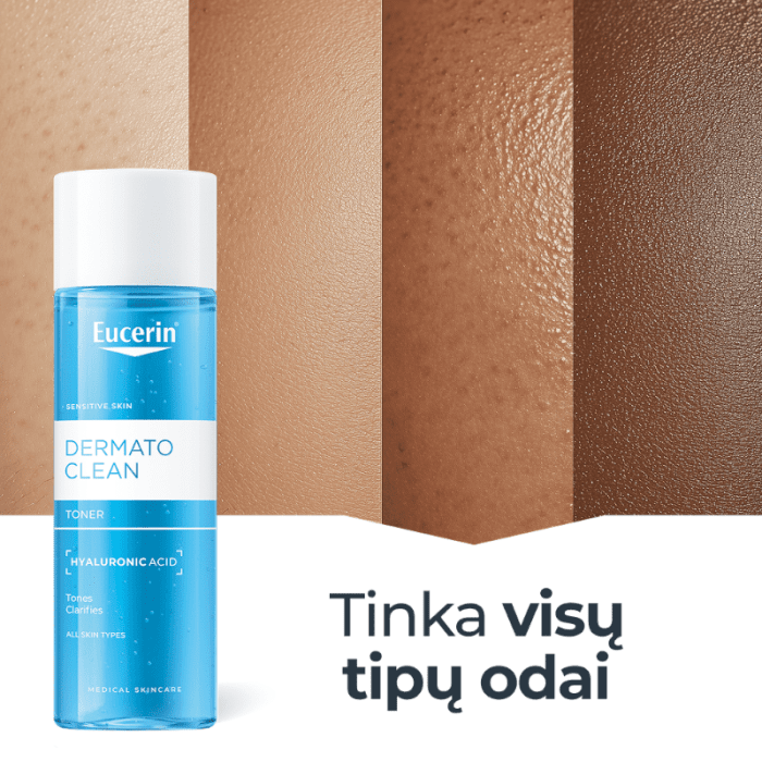 EUCERIN Dermatoclean valomasis veido tonikas, 200 ml