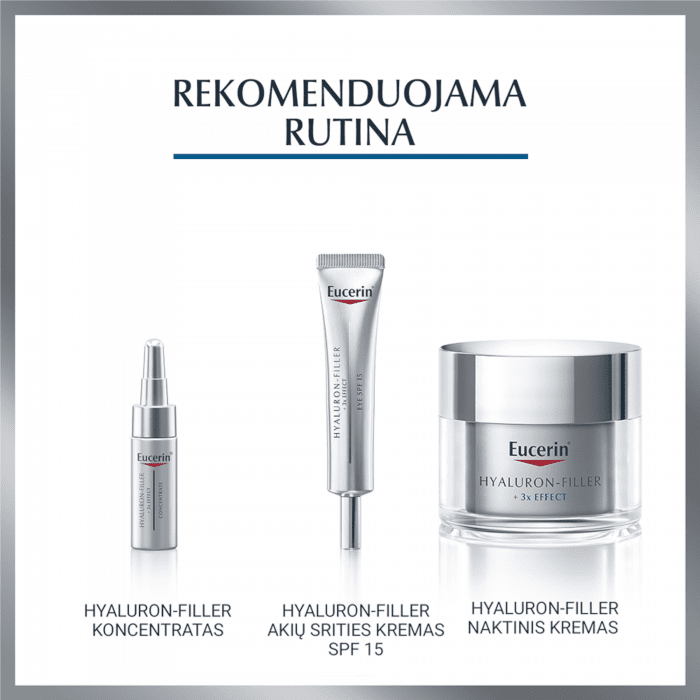 EUCERIN dieninis kremas sausai odai HYALURON FILLER SPF 15, 50 ml