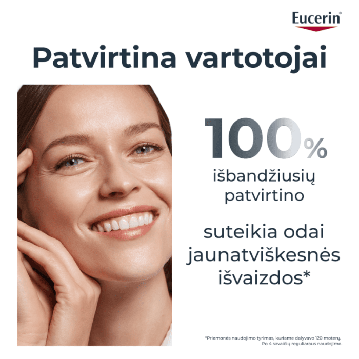 EUCERIN Hyaluron Filler 3x Effect stangrinamasis naktinis veido kremas su hialurono rūgštimi, 50 ml