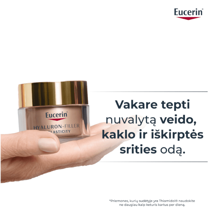 EUCERIN Hyaluron-Filler + Elasticity naktinis kremas brandžiai odai, 50 ml