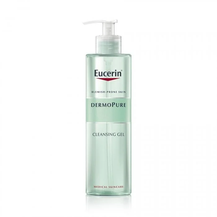 EUCERIN prausimosi gelis į aknę linkusiai odai DERMOPURE 400 ml
