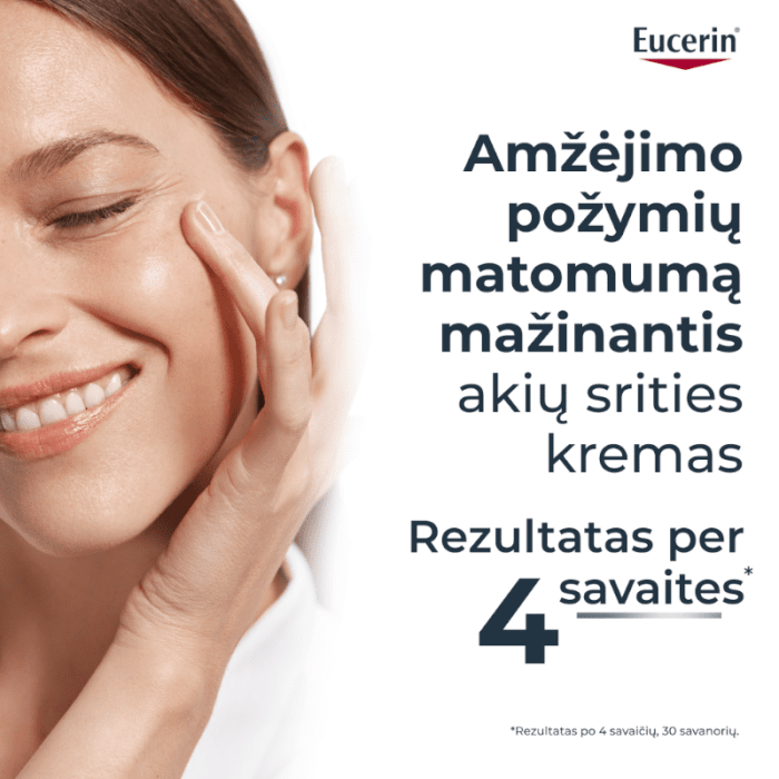EUCERIN Hyaluron-Filler +3x Effect akių srities kremas SPF 15 su hialurono rūgštimi, 15 ml