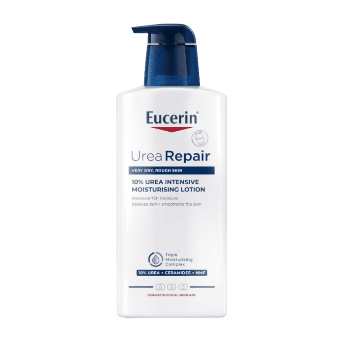 EUCERIN UreaRepair 10 % Urea intensyvus drėkinamasis losjonas labai sausai odai, 400 ml