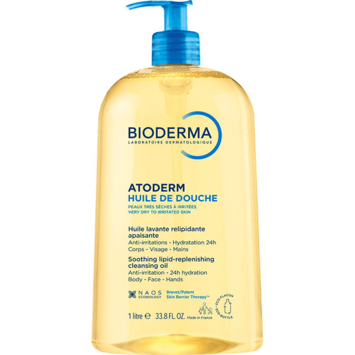 BIODERMA aliejinis prausiklis ATODERM HUILE DE DOUCHE, 1L