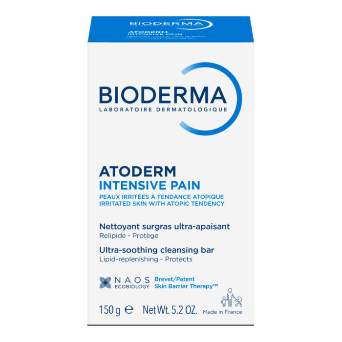 BIODERMA raminantis valomasis muilas sudirgusiai, atopiškai odai ATODERM INTENSIVE PAIN, 150 g