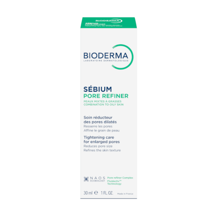 BIODERMA poras sutraukiantis koreguojamasis kremas riebiai ir mišriai odai SEBIUM PORE REFINER, 30 ml