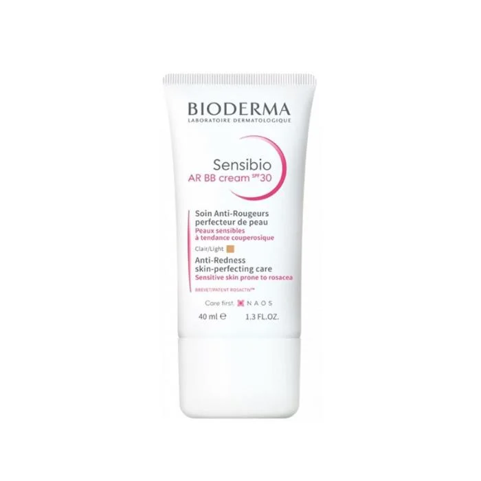 BIODERMA raminantis ir drėkinantis raustančios veido odos kremas su spalva SENSIBIO AR BB, SPF30, 40 ml