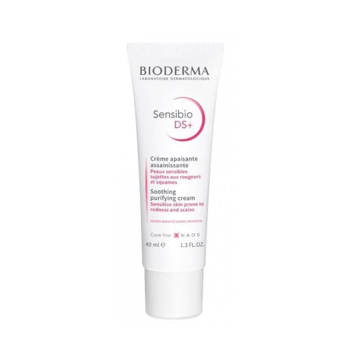 BIODERMA raminantis kremas jautriai, raustančiai odai, padedantis sumažinti odos pleiskanojimą, SENSIBIO DS+, 40 ml