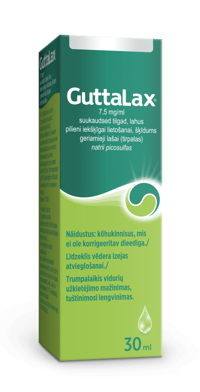 Guttalax 7,5 mg/ml geriamieji lašai (tirpalas) 30 ml