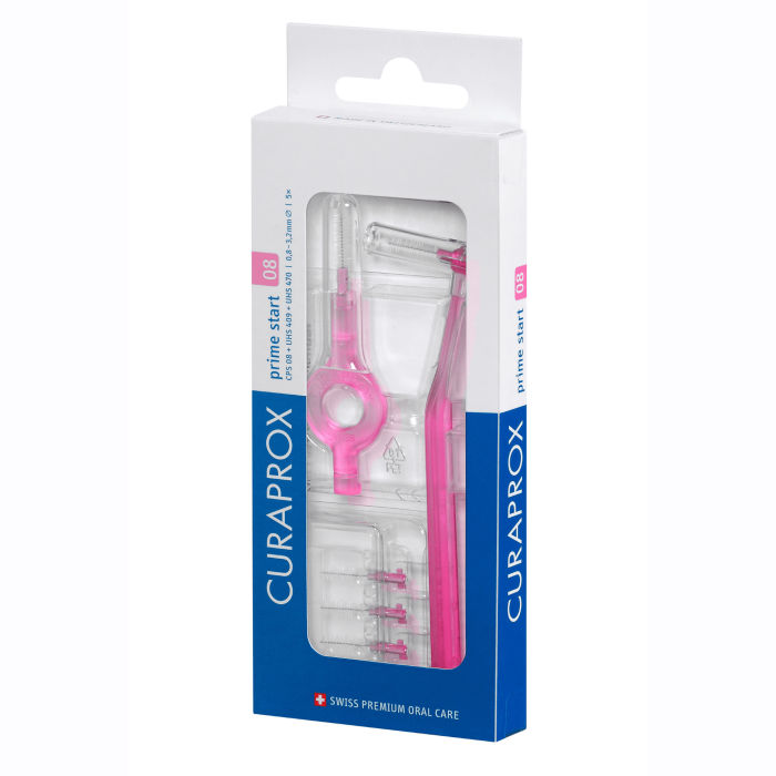 CURAPROX tarpdančių šepetėliai PRIME CPS 08 su mini koteliu 0,8 mm N5